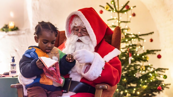 Visiting Father Christmas in his magical Grotto at Dinefwr, Carmarthenshire